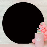 Aperturee - Black Circle Happy Birthday Backdrop For Party